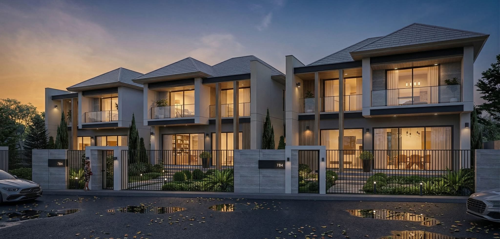 Modern minimal facade angle